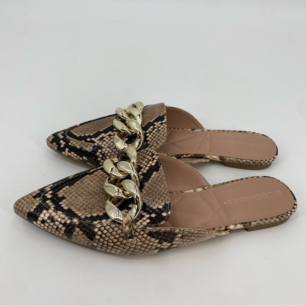 Bcbgeneration Kaylin Snakeskin Pointed Toe Mule S… - image 3